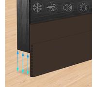 Boudin de porte pour un grand écart - 7,6 cm de large x 99,1 cm de long - Bande adhésive en caoutchouc - Insonorisante - Bloque les courants d'air - Marron