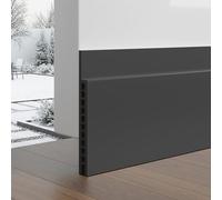 Boudin de porte pour un grand écart - 7,6 cm de large x 99,1 cm de long - Bande d'étanchéité adhésive en caoutchouc insonorisante pour porte - Noir