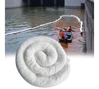 Boudins De Confinement des Marées Noires, Boudin Absorbant Uniquement l'huile avec Enveloppe à Carreaux, Absorption Rapide pour Le Confinement des Déversements Marins Et Terrestres L6m/19.7ft