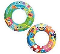 Bouée anneau enfant BESTWAY 36013 56 cm vinyle multicolore Multicolore orange, jaune et rose G