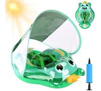 Bouée bébé avec pare-soleil - RUSSBOY - Flotteur gonflable - Support inférieur - Pour bébé 3-36 mois
