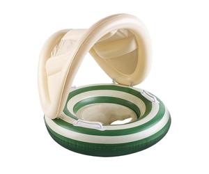 Bouee Bebe avec Pare Soleilss Amovible, Bouee Bebe avec Pare Soleilss Anti UV, Bouees Bebes Avecs Pares So leilBeige, UPF 50+, Piscine Empêcher Le Retournement Flotteur De Piscine pour 6 À 36 Mois