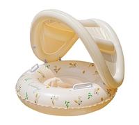 Bouée Bébé Gonflable avec Auvent Solaire Détachable | Flotteur Anti Bascule avec Siège De Sécurité | Anneau De Natation pour Bain Plage Piscine | Accessoires Jeux Aquatiques Été Extérieur Voyage