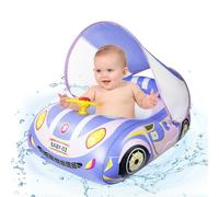 Bouee Bebe Ninonly Bouee Enfant 3 Ans avec UPF50+ Auvent Amovible de Bouee Bebe de Dessin Animé Équipement Bouet Piscine Bébé pour Bébé à Partir De 3 À 36 Mois Violet