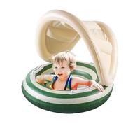 Bouée Bébé Piscine - PVC Souple Pare Soleil Ajustable 57x49cm Sécurisé, Siège Flottant Apprentissage Natation, Anneau Flottaison Gonflable Stable | Accessoire Plage Vacances pour Enfant