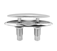 Bouée d’amarrage pour bateau, quai d’amarrage, taquet soigné, boulon à câble à pousser et à tirer à double niveau en acier inoxydable 316, taquet à base ouverte de qualité marine e (4,5 pouces)