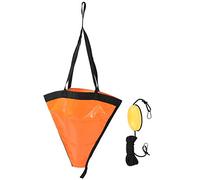 Bouée d'ancre portable 24 pouces pour bateau - Ensemble ancre flottante en PVC renforcé, idéal pour canot pneumatique, kayak et voilier (60 cm, noirorange) (Orange)