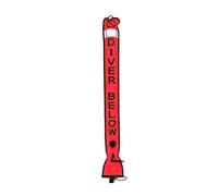 Bouée de marquage de surface SMB Plongée OPRV avec bride en TPU durable UV Anti-explosion Plongée Équipement de sécurité plongeur sous saucisse Signal Tube Style 10, rouge fluorescent, 1,8 m x 15 cm