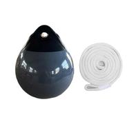 Bouée de Mouillage Ronde de Bateau Bouée d'ancrage et Ballon de Défense en PVC Étanche avec Corde Adaptée pour L'Accostage et Le Balisage, Corde Blanche