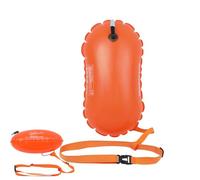 Bouée de natation aquatique ouverte - Bouée de natation étanche - Remorque de sécurité avec sac sec - Bouée gonflable à haute visibilité avec ceinture réglable, deux chambres à air et compartiment de