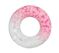 Bouée de natation avec poignée, fleurs, paillettes pailletées, ergonomique | Bouée de piscine ronde pour parc aquatique, vacances, plage, lac, piscine, rivière, fête, voyage