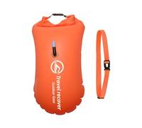 Bouée de natation en eau libre - Flotteur bien visible - Flotteur pour un entraînement de natation sûr avec ceinture réglable - Bouée gonflable de séparation humide et sèche pour adultes