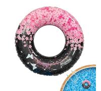 Bouée de natation ergonomique gonflable à paillettes florales | Flotteurs de piscine gonflables mignons pour débutants et adultes, parc aquatique, lac, rivière, fête, accessoire photo