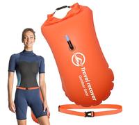 Bouée de natation, flotteur de sécurité et sac étanche pour l'eau libre | Grand flotteur visible, bouée de piscine gonflable avec ceinture réglable pour adultes en eau libre pour entraînement et