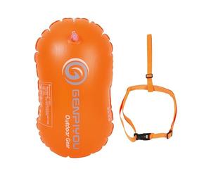 Bouée de natation - Flotteur double gonflable, bulle facile à gonfler, ceinture réglable | Le remorquage de sac étanche de sécurité en eau libre soit vu pour être plus sûr brillant 220g 48x29cm 18.9x1