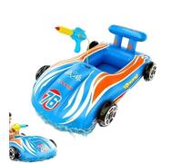 Bouée de natation gonflable avec jouet pulvérisateur, 110 x 75 cm, bateau de dessin animé, combattant avec style , PVC robuste avec construction de voyage, garçons et filles pour sorties au lac