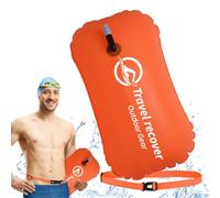 Bouée de natation pour eau libre - Flotteur de sécurité multicolore et sac étanche | Bouée de piscine avec ceinture réglable - Poche étanche portable pour nageur, athlète en eau libre