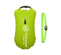 Bouée de natation pour eau libre - Sac sec de natation | Lumière réglable et flotteur visible pour un entraînement sûr, Bouée de natation avec ceinture de taille, grand sac de piscine, sac sec pour E