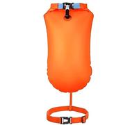 Bouée de Natation, Swim Buoy avec Ceinture Ajustable, Sac de Remorquage Gonflable, Natation Sac Étanche, Flotteur de Sécurité pour Nageurs en Eau Libre, Triathlon, Kayak Athlète, Très Visible (Orange)