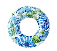 Bouée de Piscine Enfant 3-6 Ans, Anneau de Natation Gonflable 62cm PVC Épais, Swimming Pool Ring Kids, Flotteur Sécurisé pour Piscine, Plage et Fêtes d'Été pour Garcon et Fille (Feuilles)