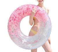 Bouée de piscine - Paillettes de fleurs gonflables ergonomiques - Convient aux adultes et aux débutants - Pour les vacances, la rivière, le lac, les fêtes, les voyages et comme accessoire photo