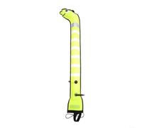 Bouée de plongée SMB pour plongeur, bouée de marqueur avec bandes réfléchissantes, gonflable sur embouchure ou gonflable, bouée de signalisation visible pour le trafic bateau, orange, 1,5 m x 15 cm