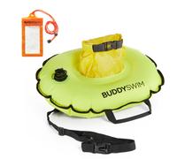 Buddyswim Bouée de natation Hydrastation 10 L – pochette étanche smartphone – Jaune