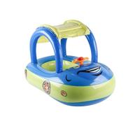 Bouée Enfant Été Gonflable - Jouet Nautique Bébé, Siège de Bain Piscine | Flotteur Auto avec Pare-Soleil, Coussin Sécurisé Léger Amovible pour Plage Voyage Vacances Baignade