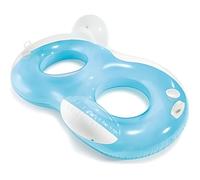 Bouée Fauteuil Gonflable Double - INTEX - Turquoise - 2 dossiers - 2 porte-verres