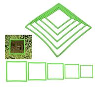 Bouée flottante pour aquarium - Acrylique - Corral de carrées - Lot de 5 tailles (10 pièces) - Anneau flottant pour poissons - Contient des flocons et des granulés - Ventouse non incluse dans