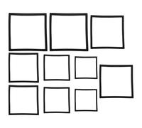 Bouée Flottante pour Aquarium - Acrylique - Corral de carrées - Lot de 5 Tailles (10 pièces) - Anneau Flottant pour Poissons - Contient des Flocons et des granulés - Ventouse Non Incluse dans