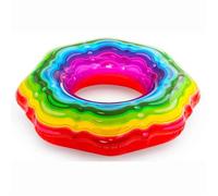 Bouée gonflable - AC-DÉCO - Rainbow Ribbon - D. 115 cm - Adulte - Extérieur - Arc-en-ciel