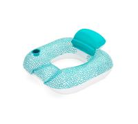Bestway 43097 Fauteuil gonflable de piscine Lounge avec dossier 102 x 94 cm, 2 Turquoise