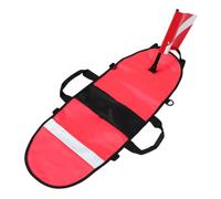 Bouée Gonflable de Plongée avec Drapeau de Sécurité en Nylon Rouge | Conception Remorquable pour Chasse Sous-marine, Visibilité Accrue en Eau, Adaptée à Natation en Lac