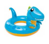 Bouee Gonflable Dinosaure 81x58cm, Bleu - bouee Tete Animal Enfant 3/6 Ans - Natation, Piscine, ete, Plage - Set Jouet et Carte Animaux