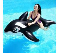 Bouée gonflable géante chevauchable Baleine Géante-193*119cm,Flottantes Hamac Jouet pour Adulte Enfant,Flotteur Gonflable Piscine Avec poignée,Hamac d’Eau Plage Portable pour Party Summer Water Fun