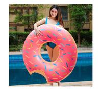 Bouée gonflable géante - Donuts Rose