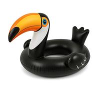Bouée Gonflable Géante Forme Toucan 128 cm Mulitcolore avec Poignées pour Enfants et Adultes Piscine ou Plage