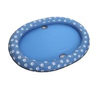 Bouée Gonflable pour Chiens, Radeau Flottant Bleu PVC 140x96cm | Double Couche Soudée, Bords Relevés, Textures Antidérapantes, Support Stable, pour Voyage et Piscine