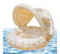 Bouée Gonflable pour Enfant avec Auvent,Accessoires De Jeux d'eau | Flotteur Enfant Gonflable pour Bébé avec Siège De Sécurité, Bouée De Bain Pliable, Jouet Pare pour 0 À 4 Ans
