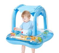 Bouée gonflable pour piscine bébé avec parasol de protection solaire pour jeux aquatiques en piscine, plage et lac