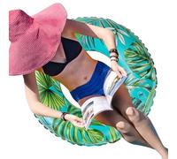 Bouée Gonflable pour Piscine,Radeau Portable Grand Format Motif Tropical - Bouée Ronde Jouet Gonflable pour Piscine,pour Femmes, Hommes, Adultes, Plage, Vacances, Voyage, Rivière, Lac, Salle de Sport