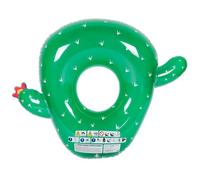 Bouée Gonflable Ronde Xxl Pour Piscine & Plage Ultra Confort, Flotteur Deluxe - Cactus Ø130cm - Vert