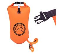 Bouée Nage Eau Libre - Bouee Natation Adulte. Sécurité Visibilité Flotteur De Natation 15L, Sifflet D’Urgence Inclus. Fixation A La Taille avec Compartiment Étanche Intérieur. Sac étanche.