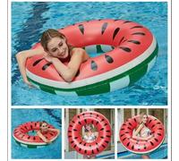 Bouée Pastèque, Anneau de Natation d'été Eau Jouet Gonflable pour Piscine, Adultes et Enfants