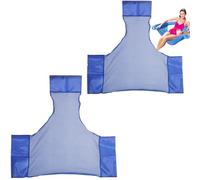 Bouee Piscine Adulte 2 Pièces, Siège d'eau pour Piscine, Matela Piscine Gonflable, Hamac Gonflable Piscine, Matela Filet Piscine (Kein Bâton De Mousse)
