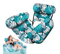 Bouee Piscine Adulte Bouée Gonflable, Tapis Flottant Réglable, Hamac De Piscine Gonflable À Trois Chambres, Chaise Longue Gonflables Pliable avec Dossier pour S'amuser en Été Au Lac Ou À La Rivière