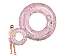 Bouée Piscine Gonflable Enfant Paillettes Rose Poudré,70cm Bouée de Natation,Anneau de Natation Gonflable Enfant,PVC Bouée Piscine Épaisse Garçon et Fille pour Les Fêtes D'été sur La Plage La Piscine