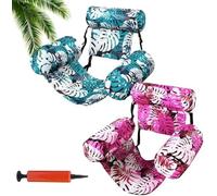 Bouée Piscine Matelas Gonflable Géant - 4 en 1 Hamac Flottant De Piscine pour Adultes Fauteuil Flottant avec Dossiers Confort Idéal pour Été, Plage Et Vacances, 76x40,5x61cm (H)