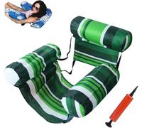 Bouée Piscine Matelas Gonflable Géant - 4 en 1 Hamac Flottant De Piscine pour Adultes Fauteuil Flottant avec Dossiers Confort Idéal pour Été, Plage Et Vacances, 76x40,5x61cm (N)
